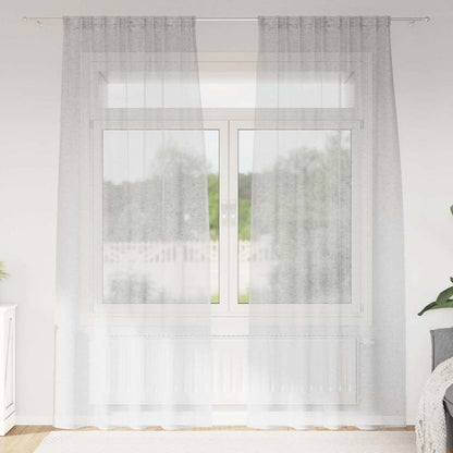Vorhänge mit Vorhängen 2 pcs Hellgrau Polyester