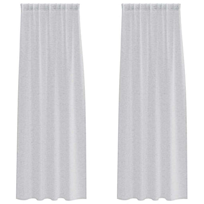 Vorhänge mit Vorhängen 2 pcs Hellgrau Polyester