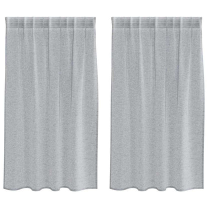 Vorhänge mit Vorhängen 2 pcs Dunkelgrau Polyester