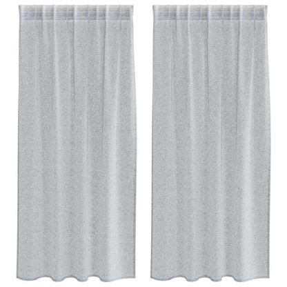 Vorhänge mit Vorhängen 2 pcs Dunkelgrau Polyester