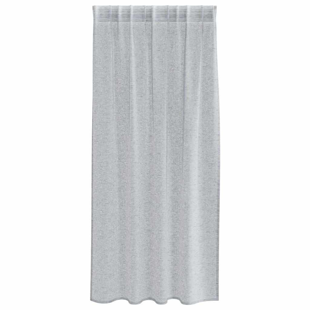 Vorhänge mit Vorhängen 2 pcs Dunkelgrau Polyester