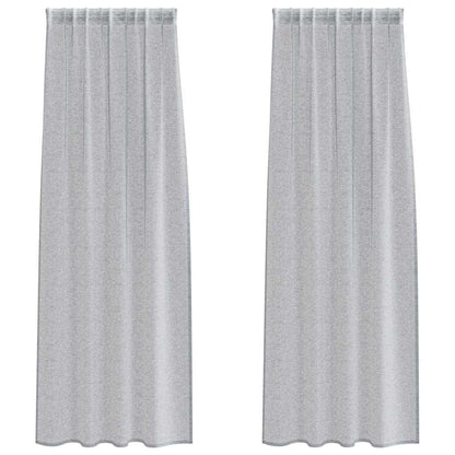 Vorhänge mit Vorhängen 2 pcs Dunkelgrau Polyester