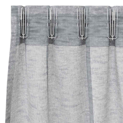 Vorhänge mit Vorhängen 2 pcs Dunkelgrau Polyester