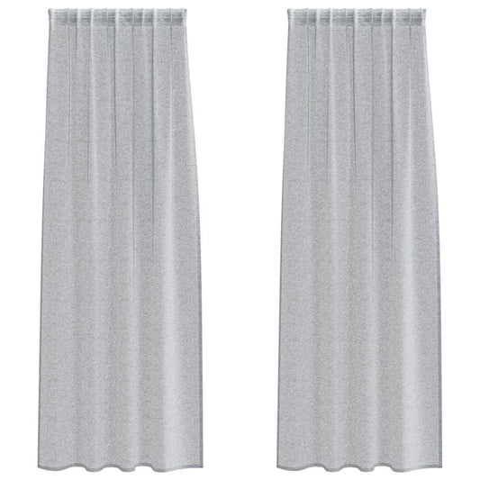 Vorhänge mit Vorhängen 2 pcs Dunkelgrau Polyester