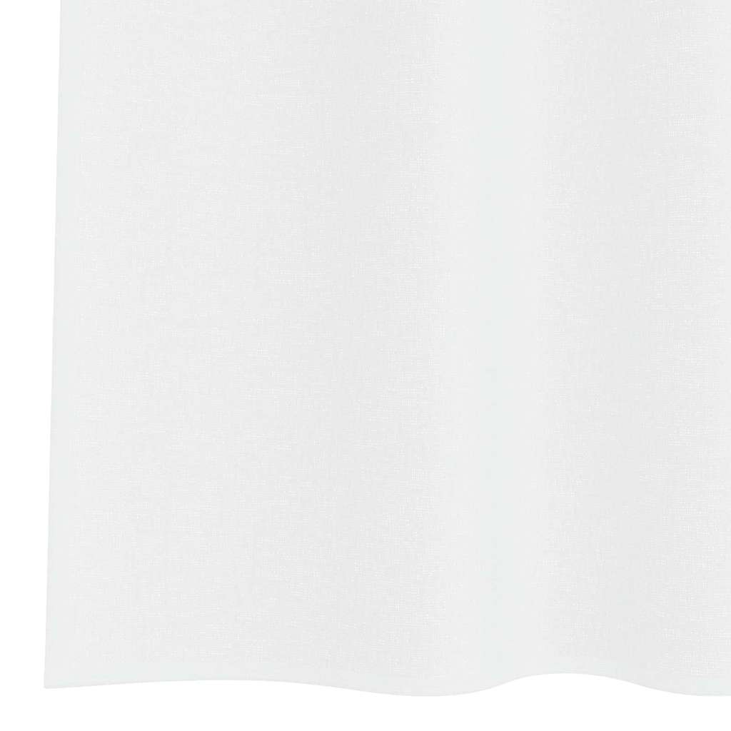 Vorhänge mit Vorhängen 2 pcs Weiß Polyester