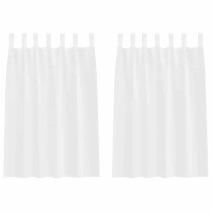 Vorhänge mit Vorhängen 2 pcs Weiß Polyester