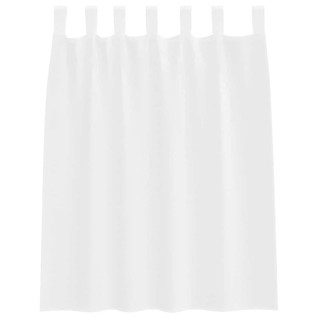 Vorhänge mit Vorhängen 2 pcs Weiß Polyester