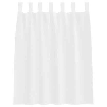 Vorhänge mit Vorhängen 2 pcs Weiß Polyester