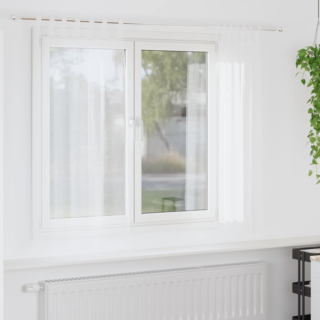 Vorhänge mit Vorhängen 2 pcs Weiß Polyester