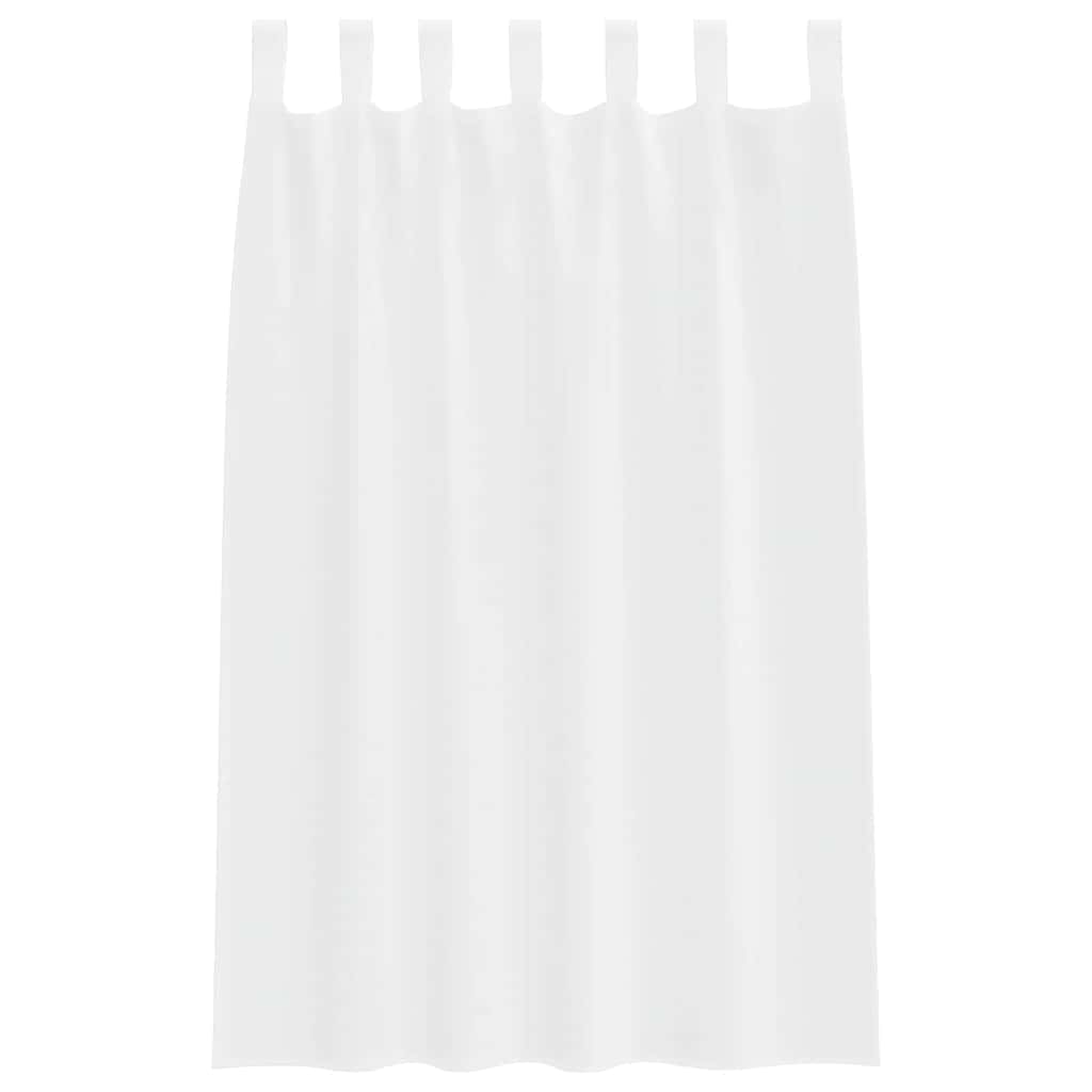 Vorhänge mit Vorhängen 2 pcs Weiß Polyester