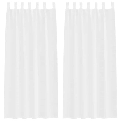 Vorhänge mit Vorhängen 2 pcs Weiß Polyester