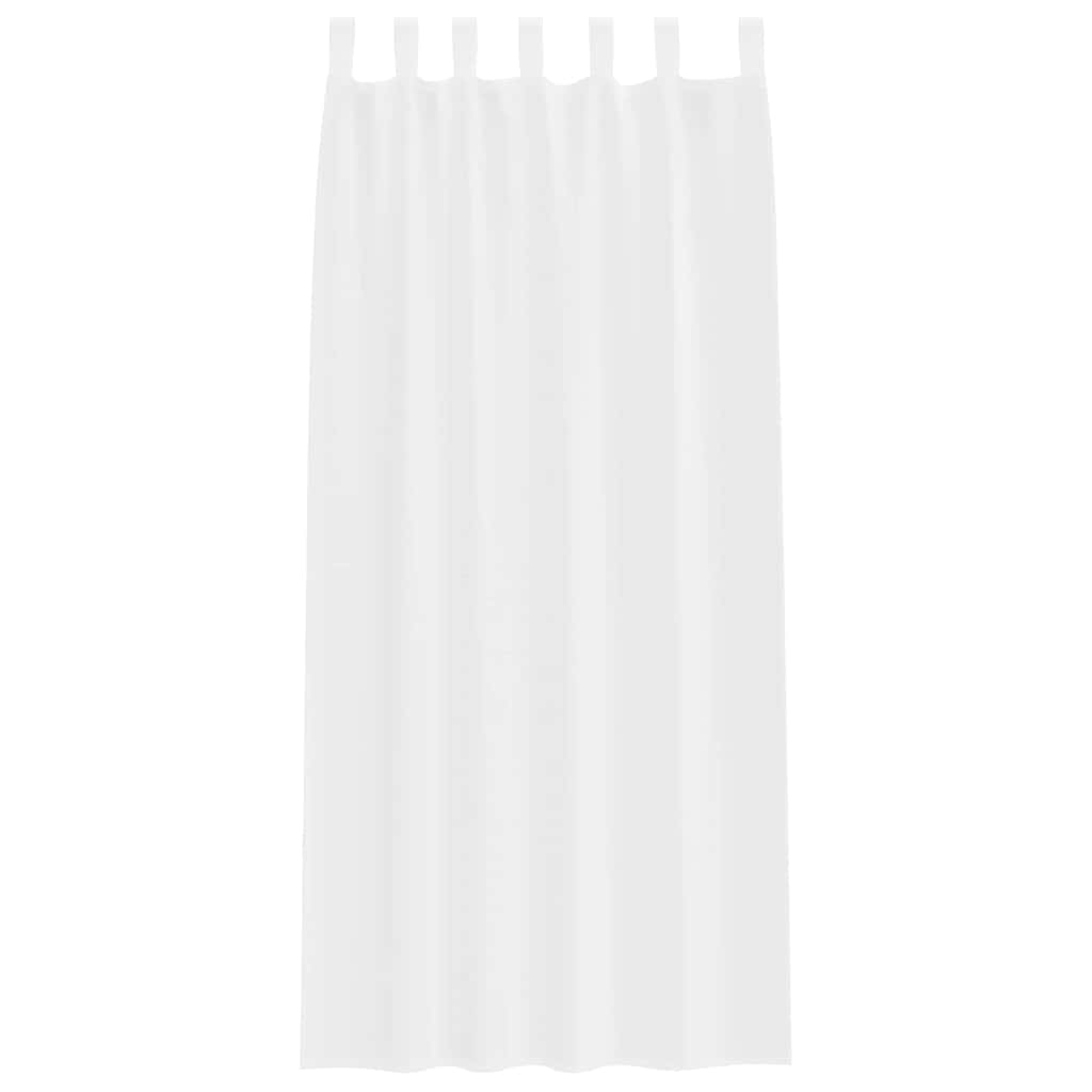 Vorhänge mit Vorhängen 2 pcs Weiß Polyester