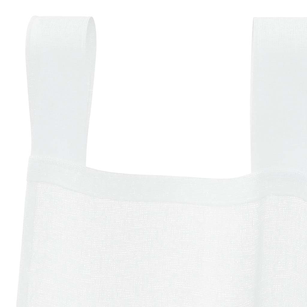 Vorhänge mit Vorhängen 2 pcs Weiß Polyester