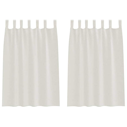Vorhänge mit Vorhängen 2 pcs Cremefarben Polyester