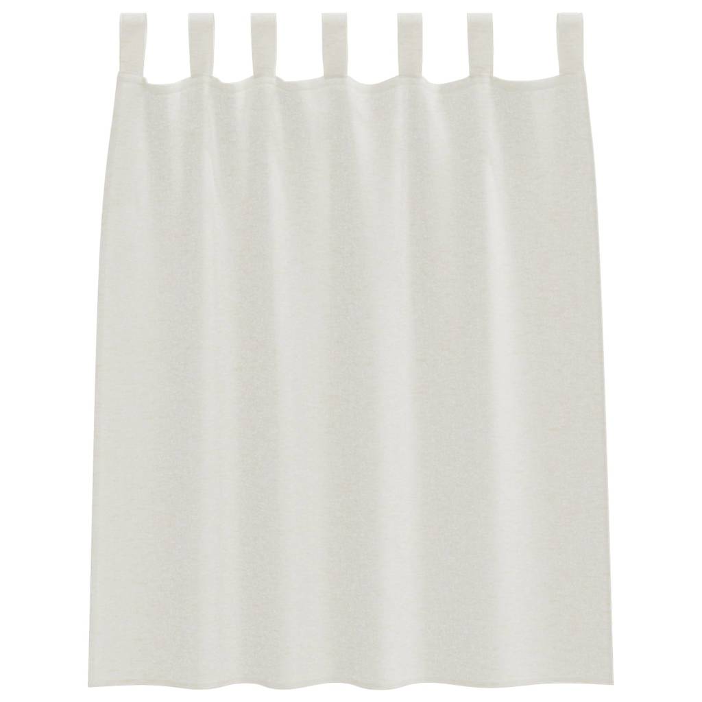 Vorhänge mit Vorhängen 2 pcs Cremefarben Polyester