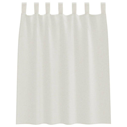 Vorhänge mit Vorhängen 2 pcs Cremefarben Polyester