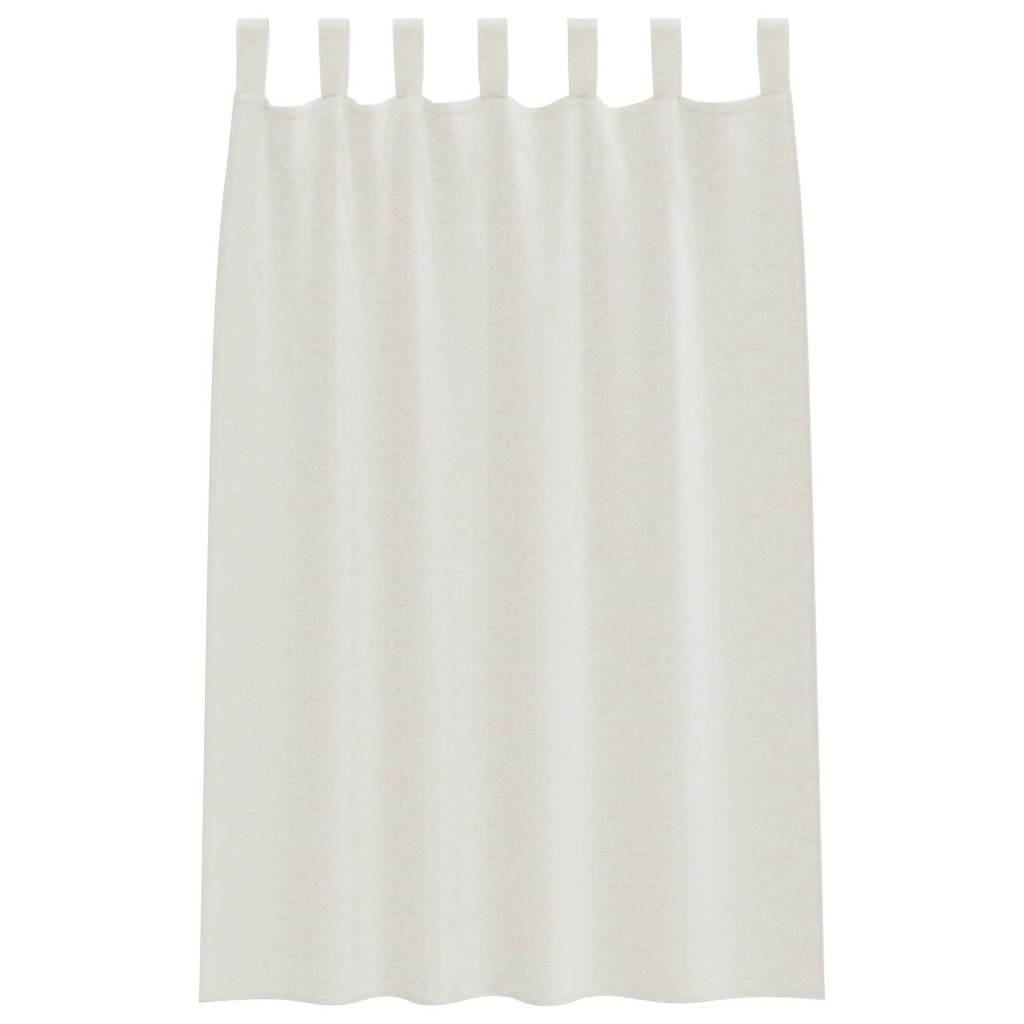 Vorhänge mit Vorhängen 2 pcs Cremefarben Polyester