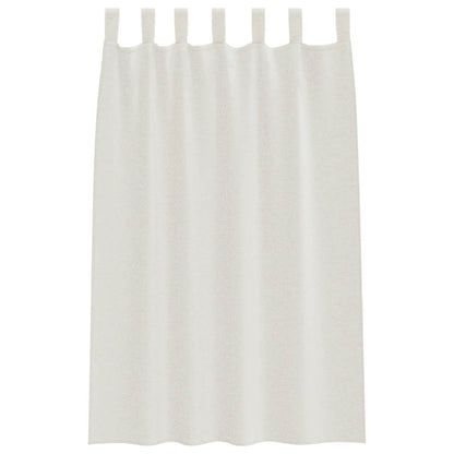 Vorhänge mit Vorhängen 2 pcs Cremefarben Polyester