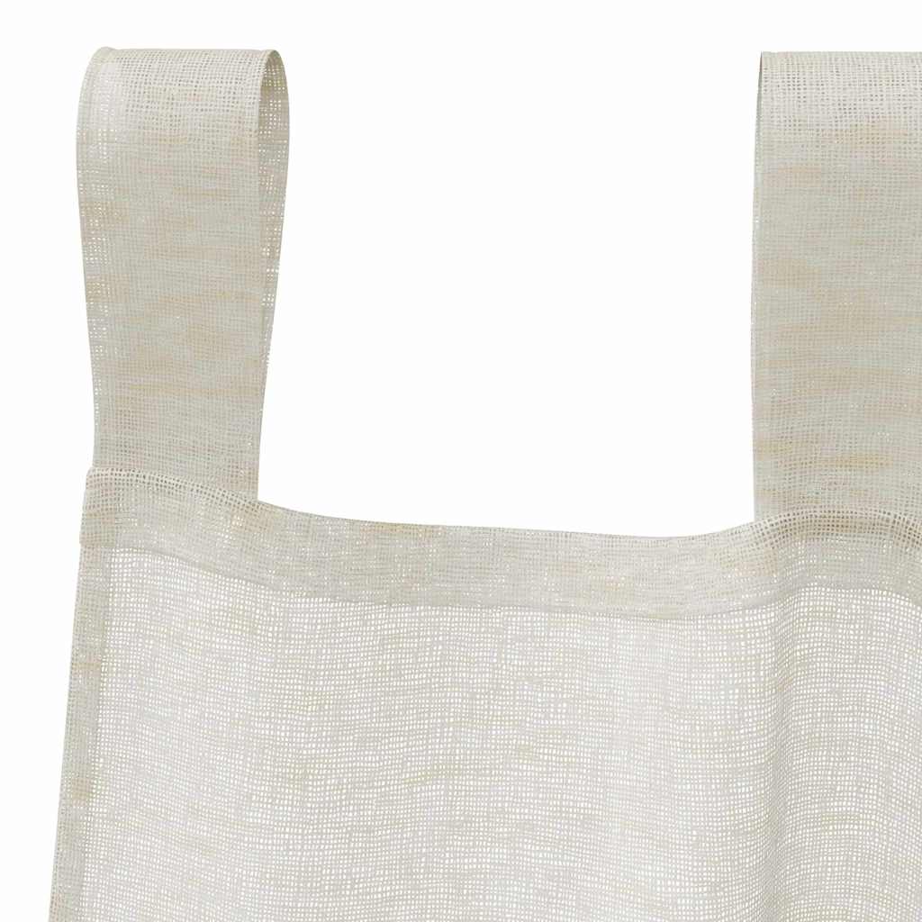Vorhänge mit Vorhängen 2 pcs Cremefarben Polyester