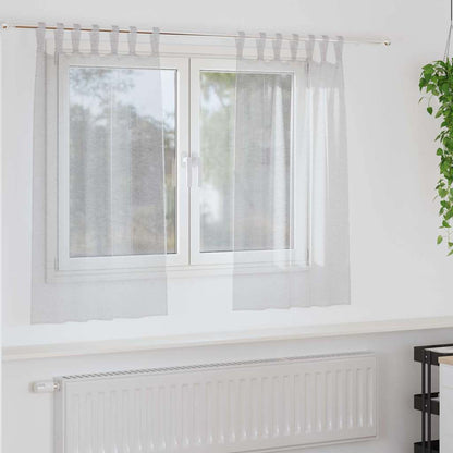 Vorhänge mit Vorhängen 2 pcs Hellgrau Polyester