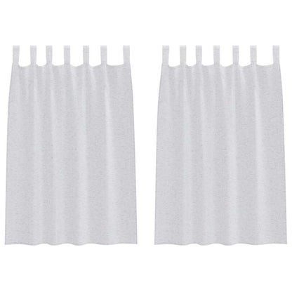 Vorhänge mit Vorhängen 2 pcs Hellgrau Polyester