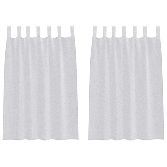 Vorhänge mit Vorhängen 2 pcs Hellgrau Polyester