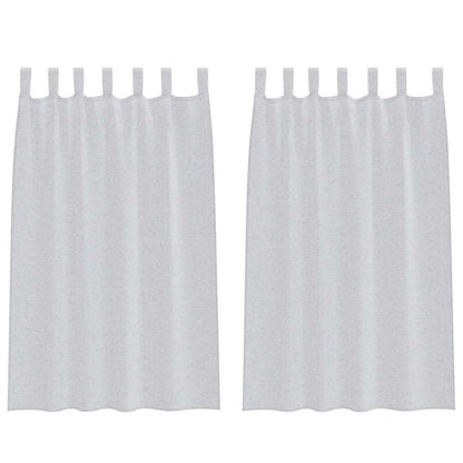 Vorhänge mit Vorhängen 2 pcs Hellgrau Polyester