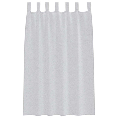 Vorhänge mit Vorhängen 2 pcs Hellgrau Polyester