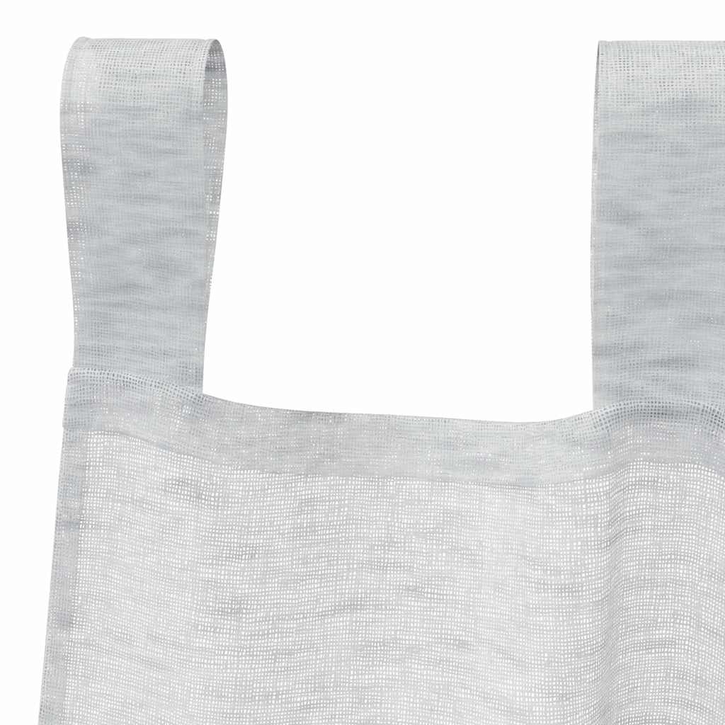 Vorhänge mit Vorhängen 2 pcs Hellgrau Polyester