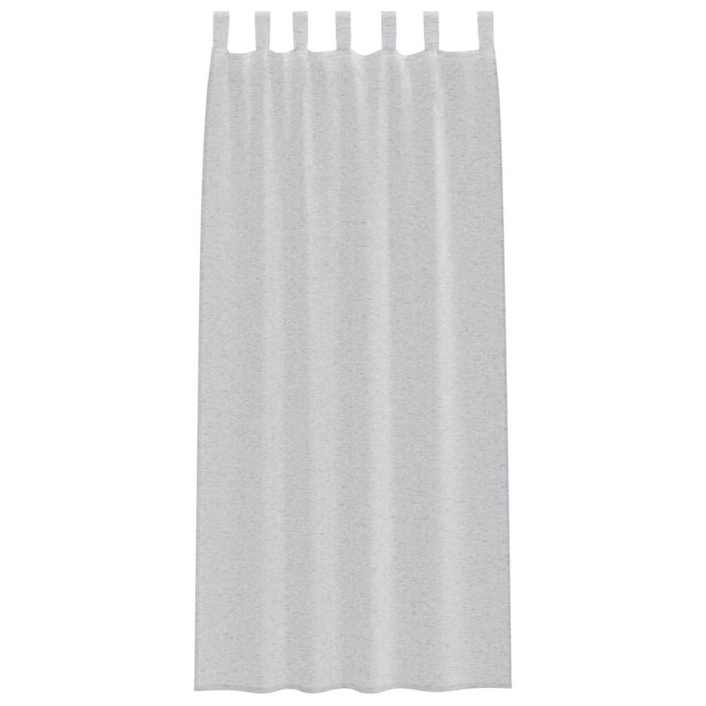 Vorhänge mit Vorhängen 2 pcs Hellgrau Polyester