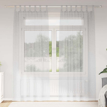 Vorhänge mit Vorhängen 2 pcs Hellgrau Polyester