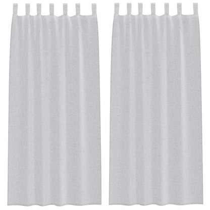 Vorhänge mit Vorhängen 2 pcs Hellgrau Polyester