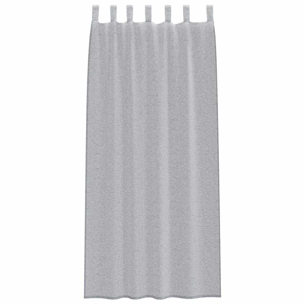Vorhänge mit Vorhängen 2 pcs Dunkelgrau Polyester