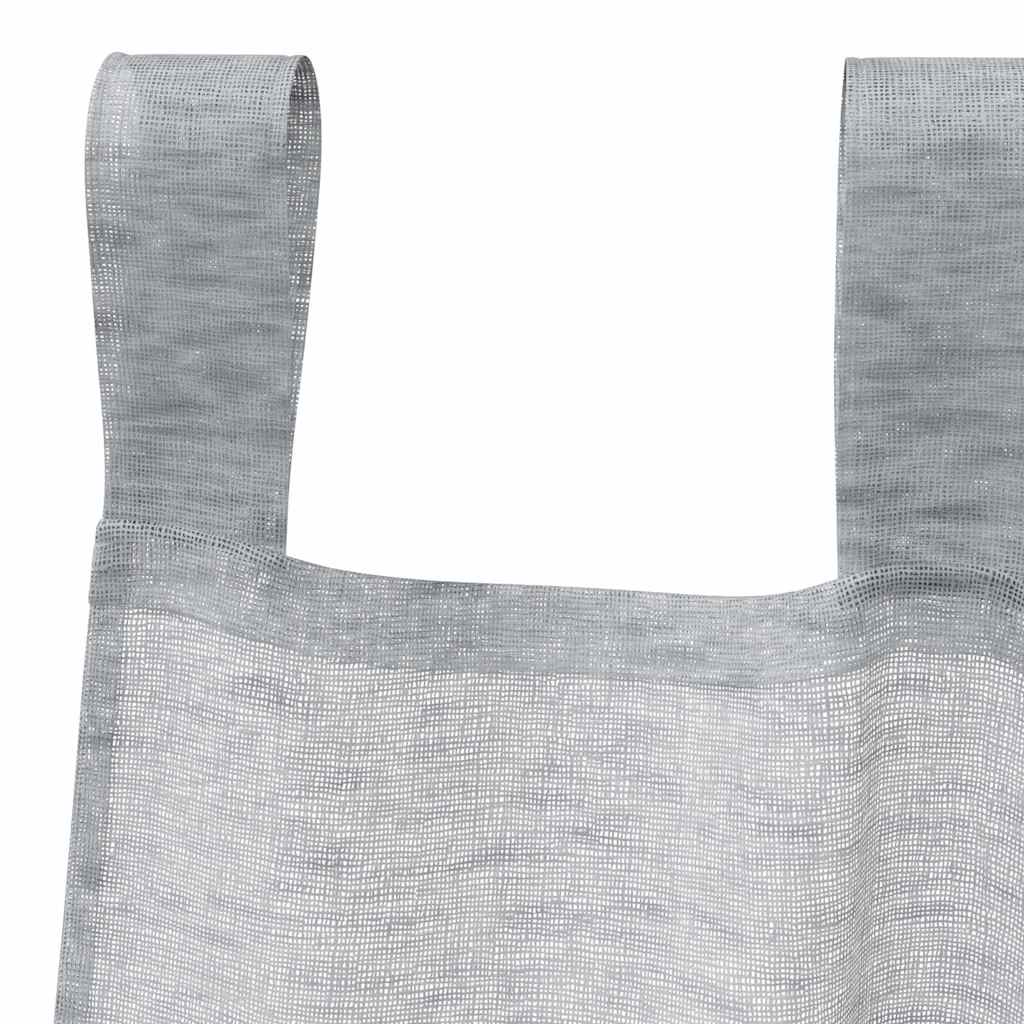 Vorhänge mit Vorhängen 2 pcs Dunkelgrau Polyester
