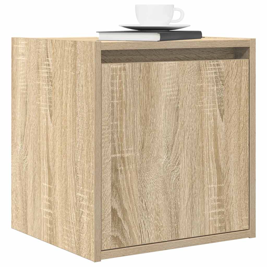 Wand-Nachttische 2 Stk. Sonoma-Eiche 38x34x40 cm
