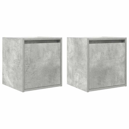 Wand-Nachttische 2 Stk. Betongrau 38x34x40 cm