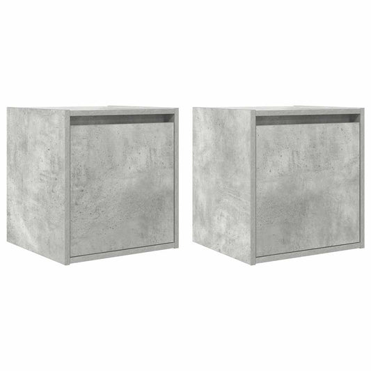Wand-Nachttische 2 Stk. Betongrau 38x34x40 cm