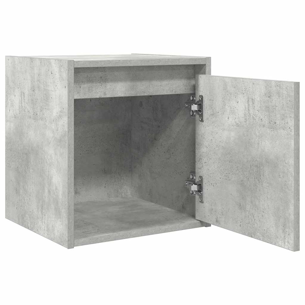 Wand-Nachttische 2 Stk. Betongrau 38x34x40 cm
