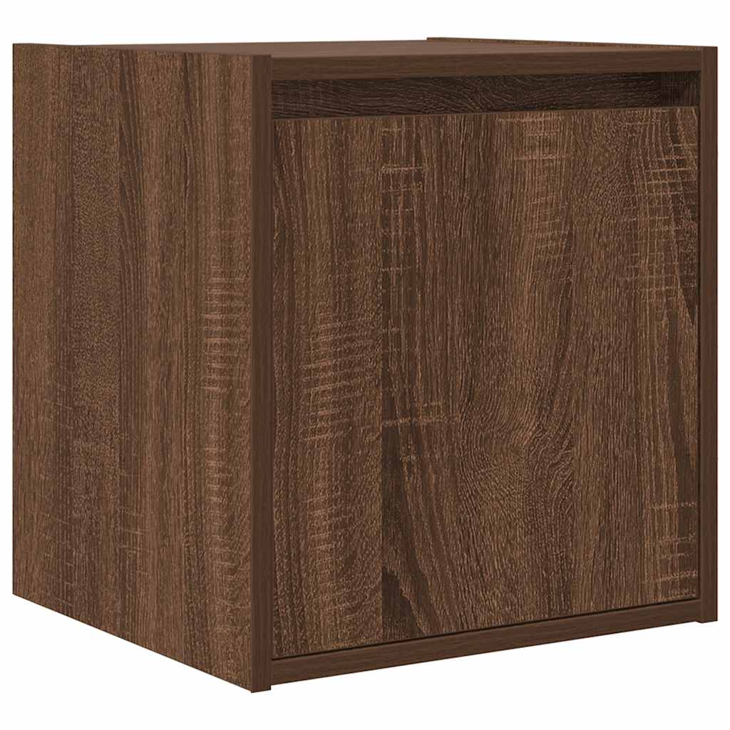 Wand-Nachttisch Braun Eichen-Optik 38x34x40 cm