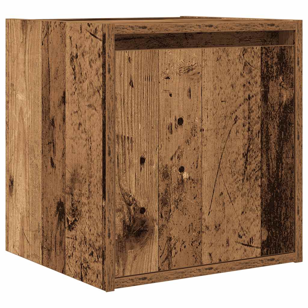 Wand-Nachttische 2 Stk. Altholz-Optik 38x34x40 cm