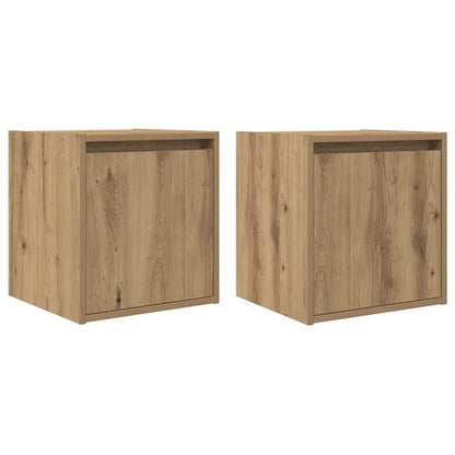 Wand-Nachttische 2 Stk. Artisan-Eiche 38x34x40 cm