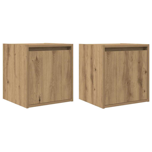 Wand-Nachttische 2 Stk. Artisan-Eiche 38x34x40 cm