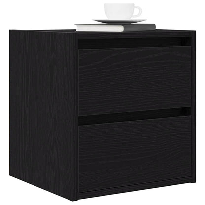 Wand-Nachttisch Schwarz Eichen-Optik 38x34x40 cm
