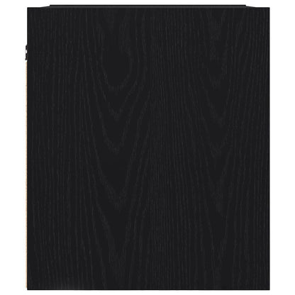 Wand-Nachttisch Schwarz Eichen-Optik 38x34x40 cm