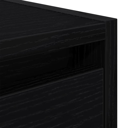 Wand-Nachttisch Schwarz Eichen-Optik 38x34x40 cm