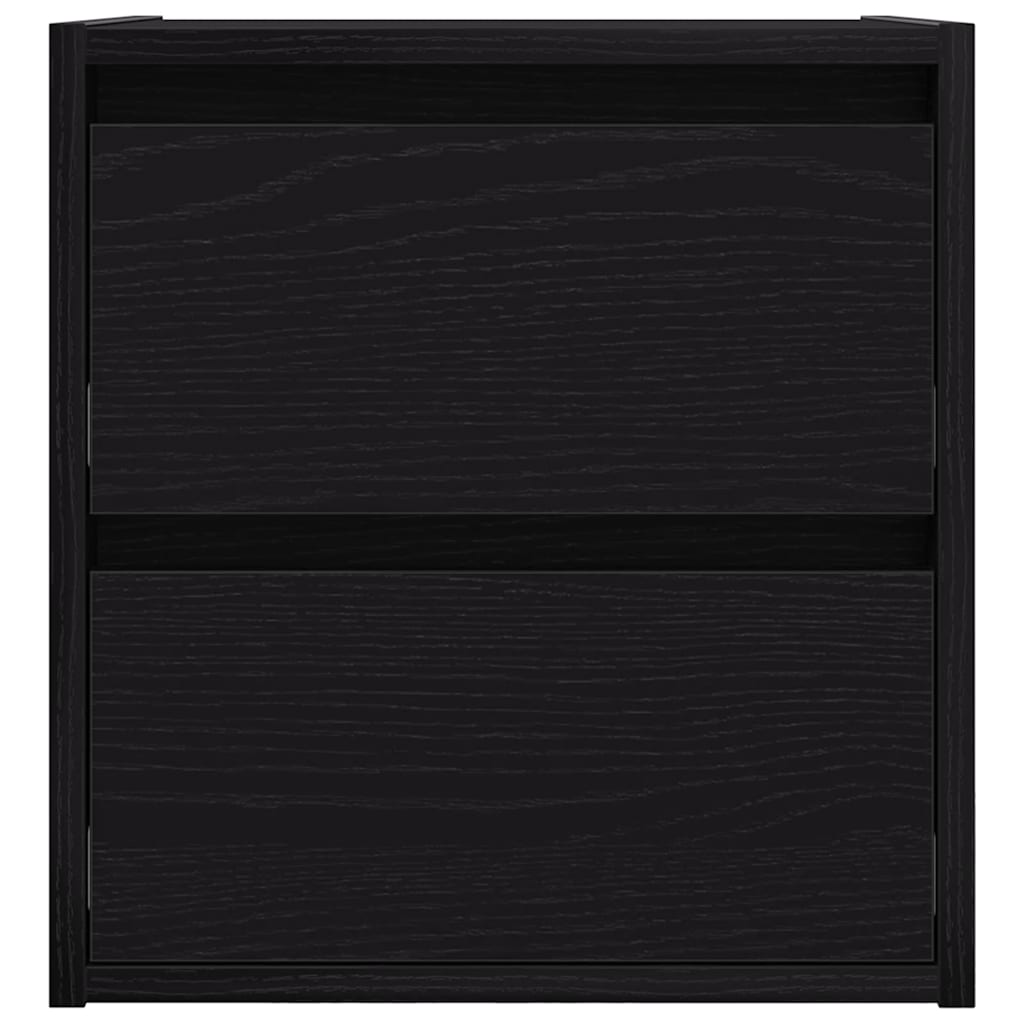 Wand-Nachttische 2 Stk. Schwarz Eichen-Optik 38x34x40 cm
