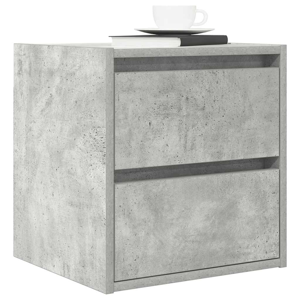 Wand-Nachttische 2 Stk. Betongrau 38x34x40 cm