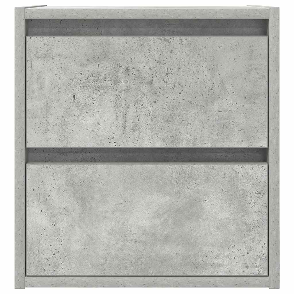 Wand-Nachttische 2 Stk. Betongrau 38x34x40 cm