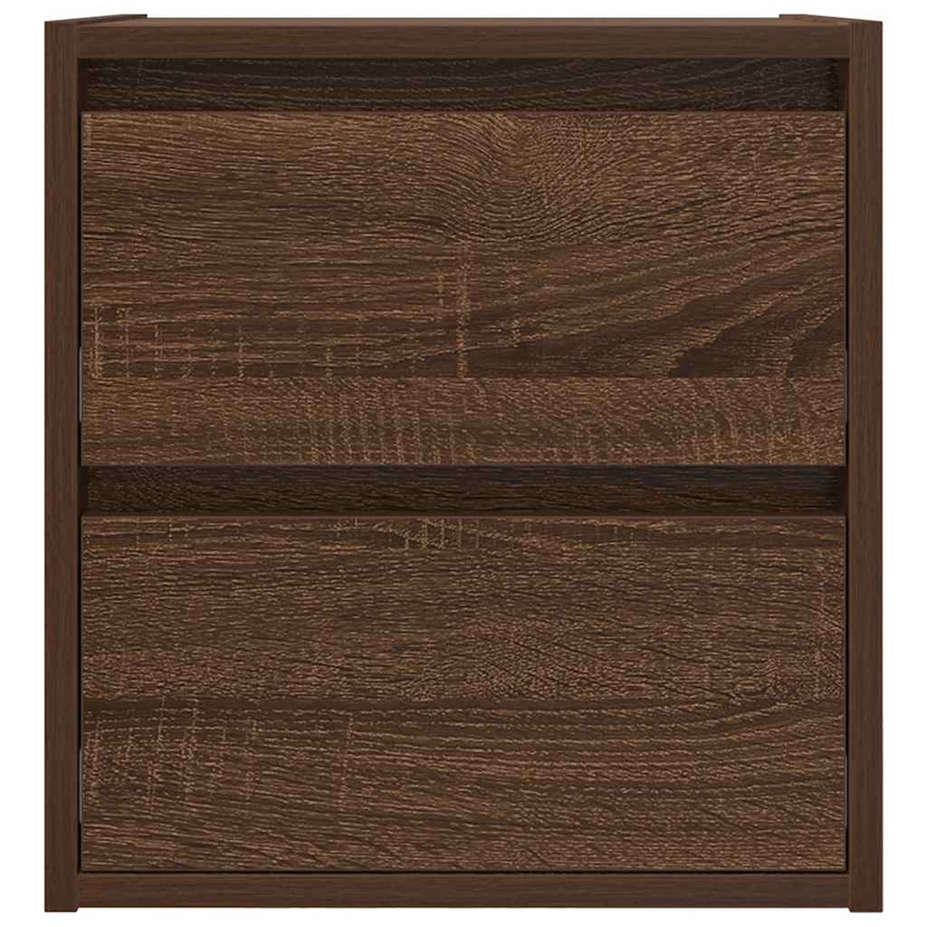 Wand-Nachttisch Braun Eichen-Optik 38x34x40 cm