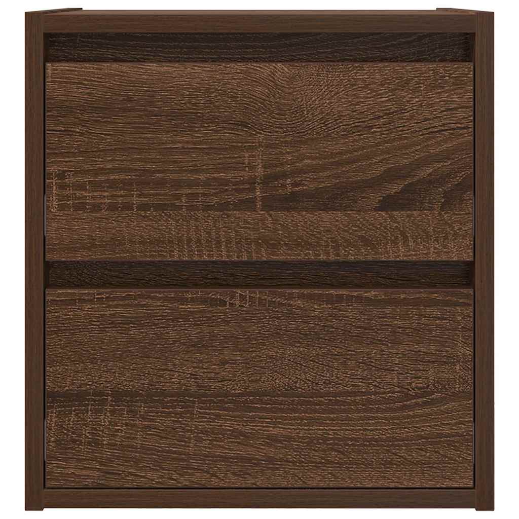 Wand-Nachttische 2 Stk. Braun Eichen-Optik 38x34x40 cm